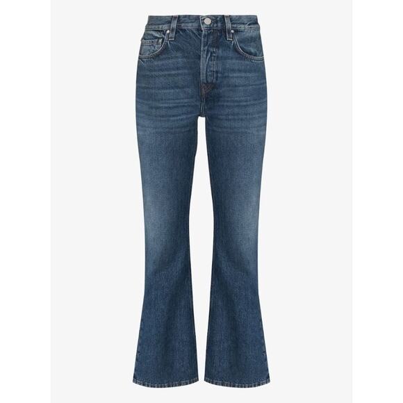 TOTEME Blue Cropped Kick Flared Jeans 29/34 - Picture 2 of 16